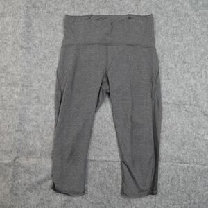 Lululemon‎ Leggings Womens 6/8? Crop 17" Heathered Gray Run Yoga Gym Workout